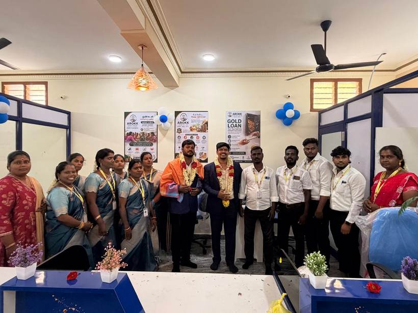 The AROKK branch team and guests gathered inside the new branch on opening day